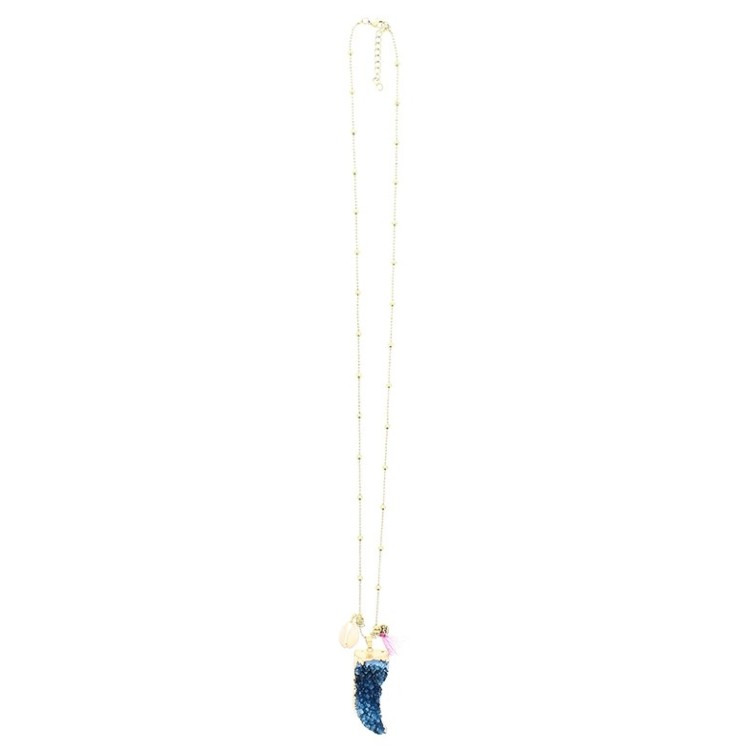 COLLAR LARGO COLG. CUERNO PIEDRA