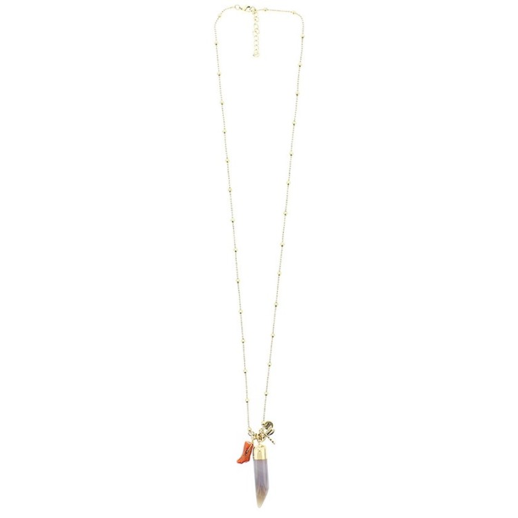 COLLAR LARGO COLG. CUERNO PIEDRA