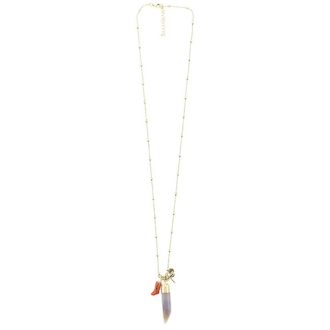 COLLAR LARGO COLG. CUERNO PIEDRA