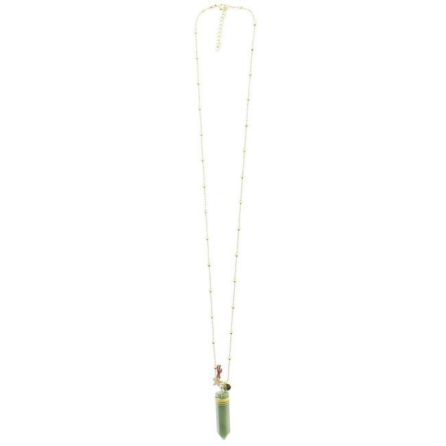 LONG STONE PENDANT NECKLACE