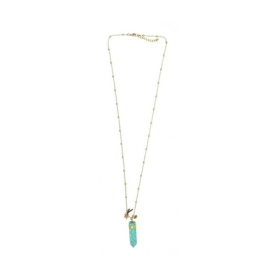LONG STONE PENDANT NECKLACE