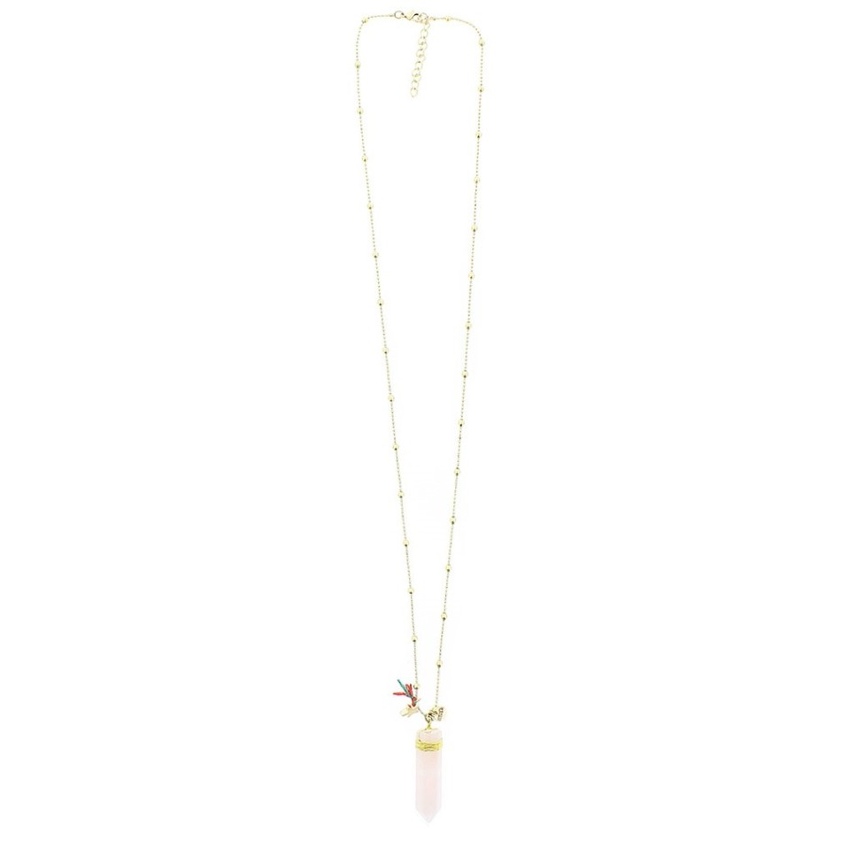 LONG STONE PENDANT NECKLACE