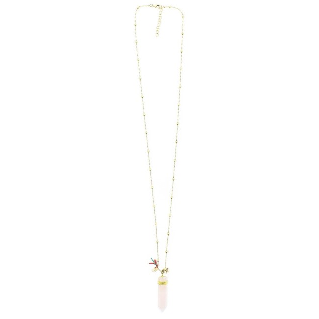 LONG STONE PENDANT NECKLACE