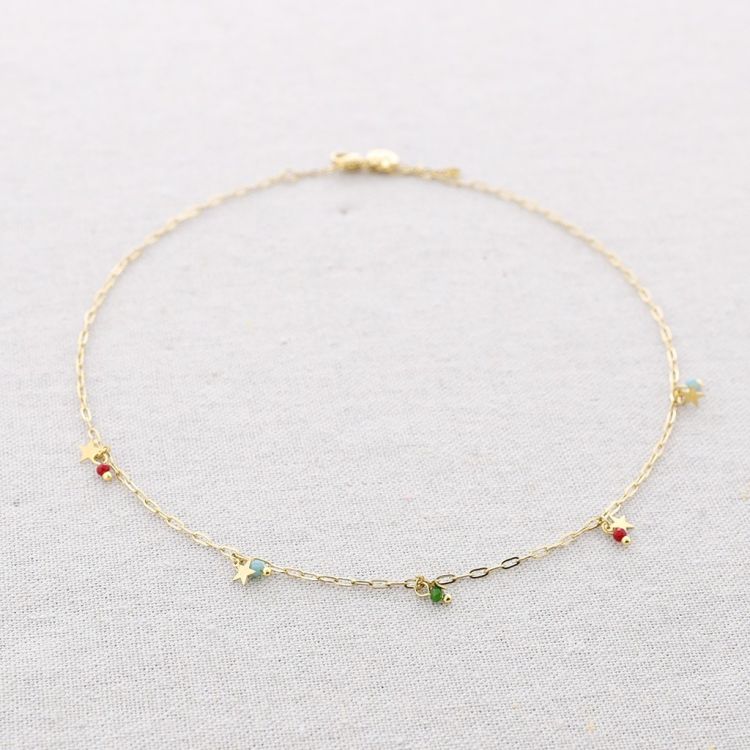 GARGANTILLA ACERO COLGANTE ESTRELLAS