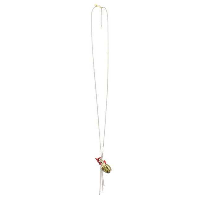 LONG METAL SHELL PENDANT NECKLACE