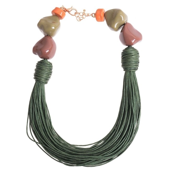 GARGANTILLA CUENTAS CORDONES