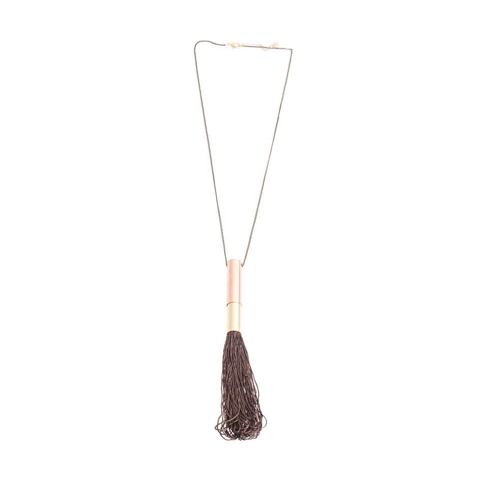 LONG NECKLACE WITH FRINGE PENDANT