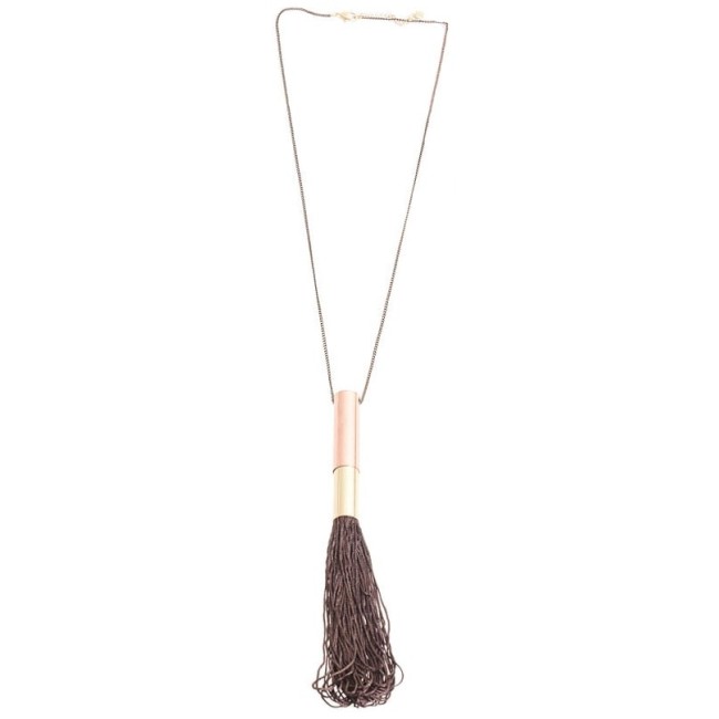 LONG NECKLACE WITH FRINGE PENDANT