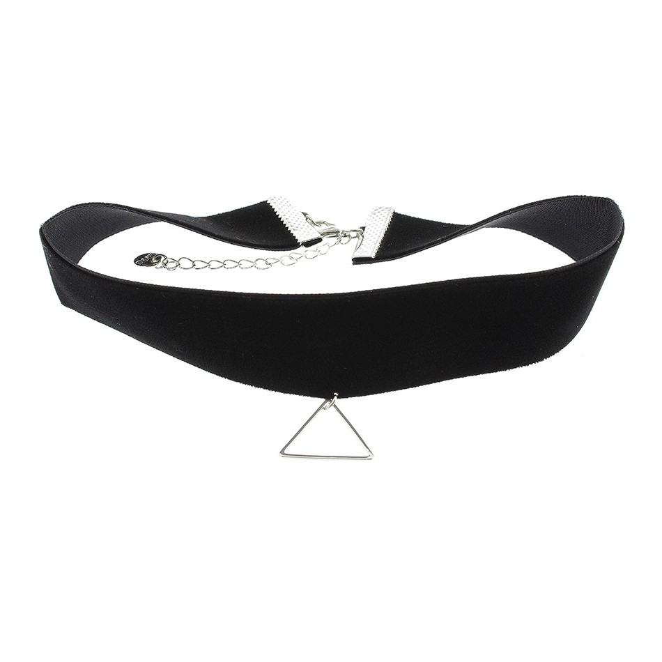 CHOKER TERCIOPLEO TRIANGULO COLGANTE