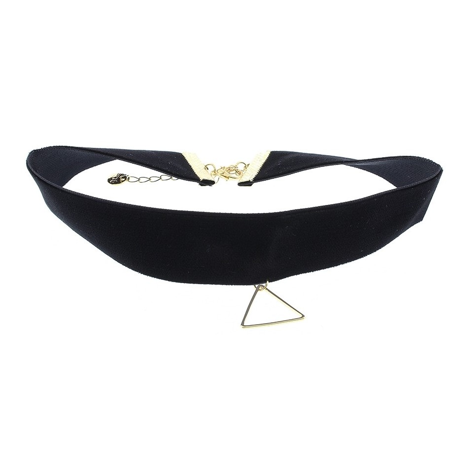 VELVET TRIANGLE PENDANT CHOKER