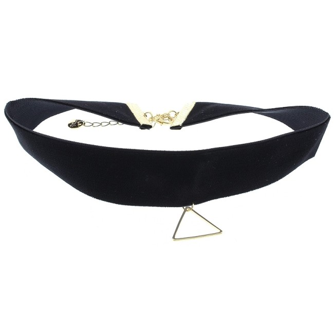 VELVET TRIANGLE PENDANT CHOKER