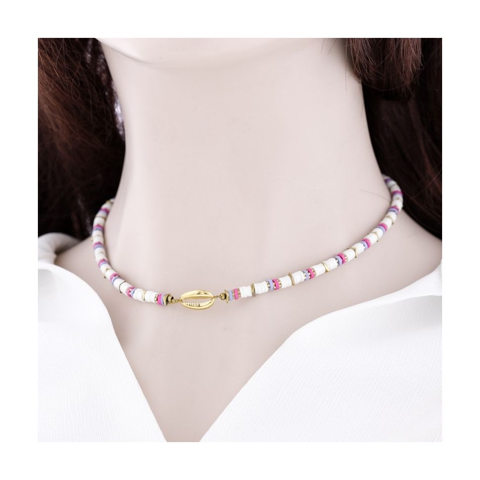 Colorful FIMO Steel Necklace