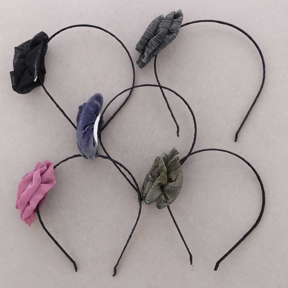 FACETED CRYSTAL FLOWER HEADBAND