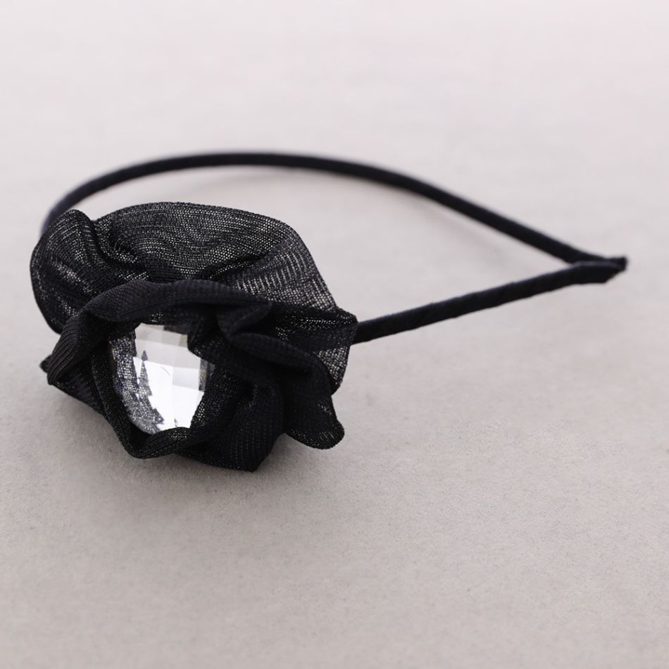 FACETED CRYSTAL FLOWER HEADBAND