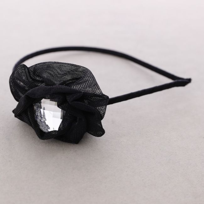 FACETED CRYSTAL FLOWER HEADBAND