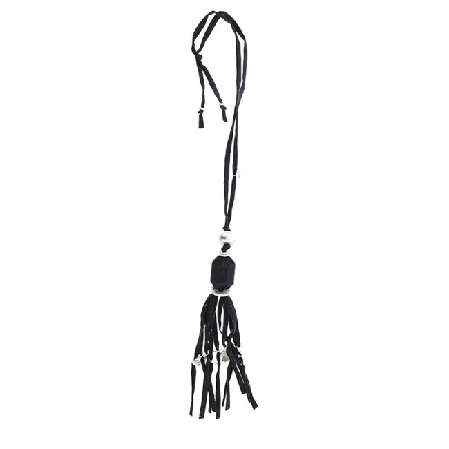 COLLAR LAGO TUBO LAZO COLGANTE FLECO