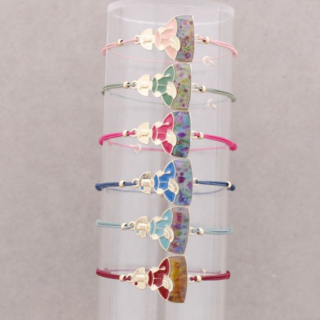 PULSERA GOMITA MENINA METAL ESMALTE