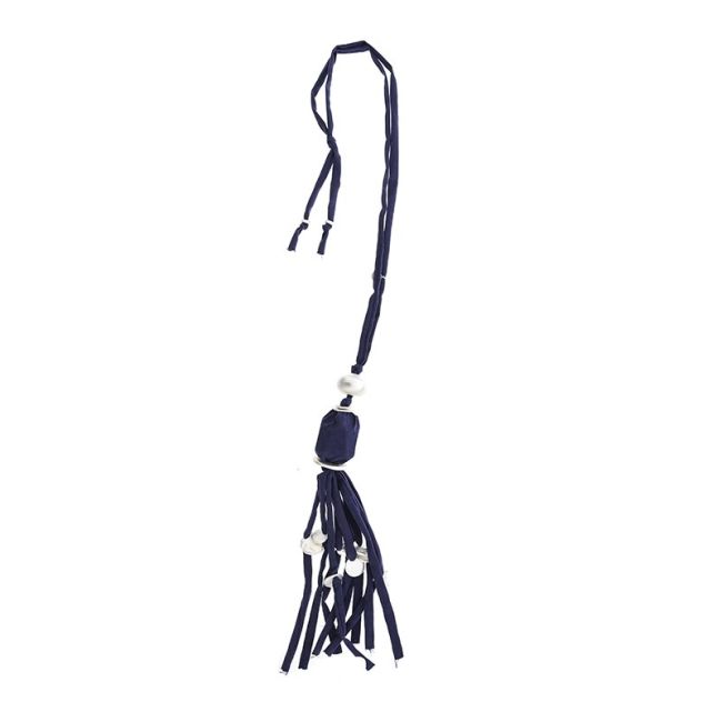 COLLAR LAGO TUBO LAZO COLGANTE FLECO
