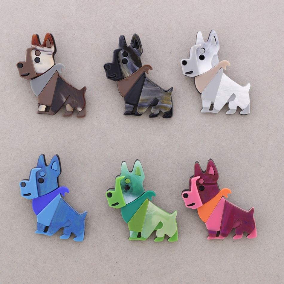 BROCHE PERRO RESINA