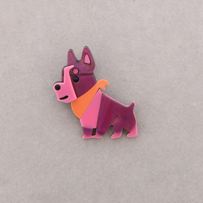 BROCHE PERRO RESINA