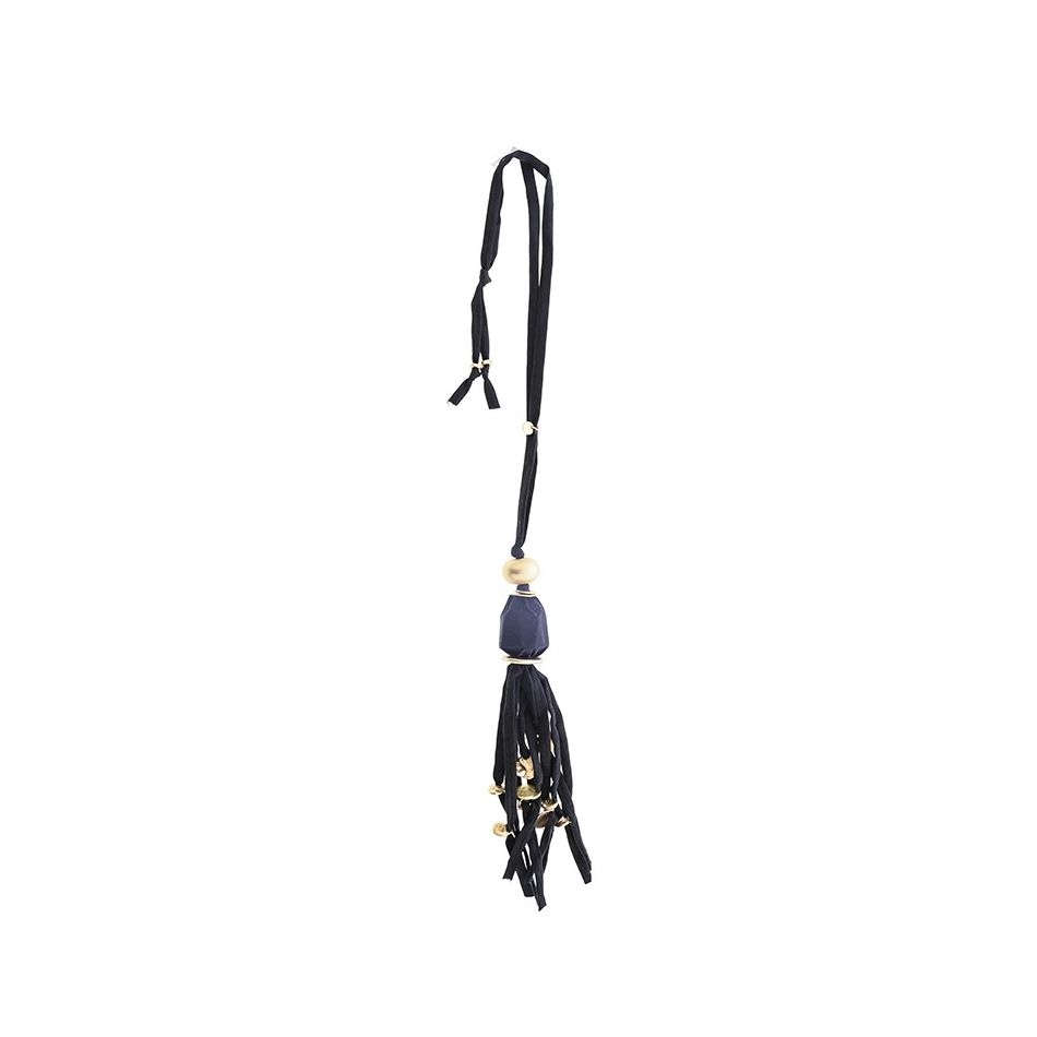 COLLAR LAGO TUBO LAZO COLGANTE FLECO
