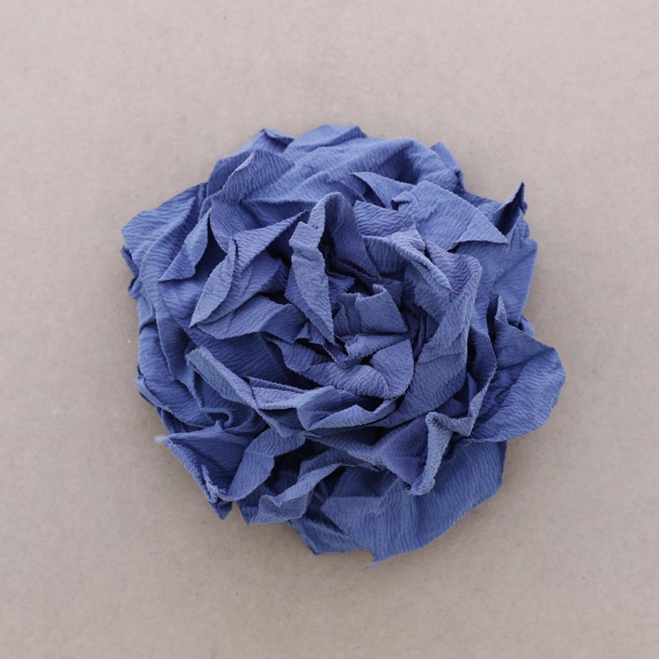 BROCHE FLOR TELA FRUNCIDA 18CM