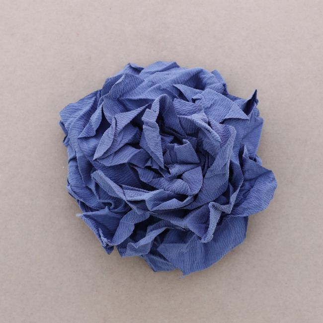 BROCHE FLOR TELA FRUNCIDA 18CM