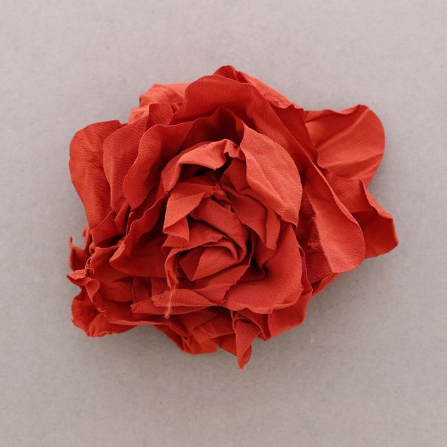 BROCHE FLOR TELA FRUNCIDA 18CM