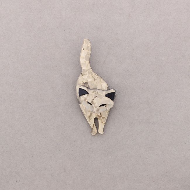 BROCHE GATO RESINA