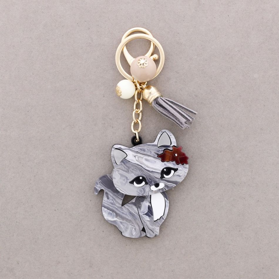 RESIN CAT KEYCHAIN