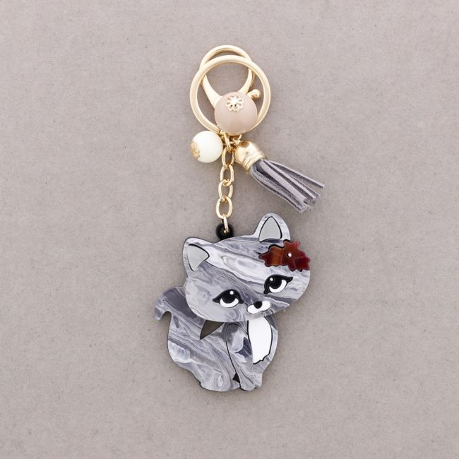 RESIN CAT KEYCHAIN