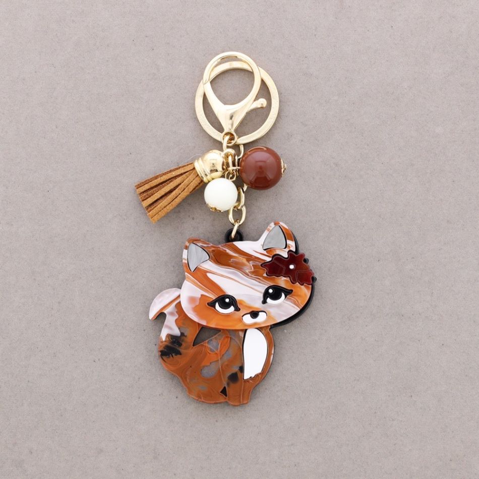 RESIN CAT KEYCHAIN