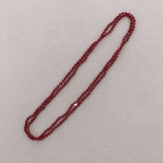 COLLAR LARGO NUDOS BOLAS CRISTALES FACETADOS 1,5M*6MM
