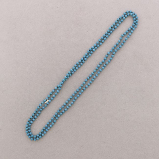 LONG NECKLACE WITH FACETED CRYSTAL BALL KNOTS 1.5M*6MM