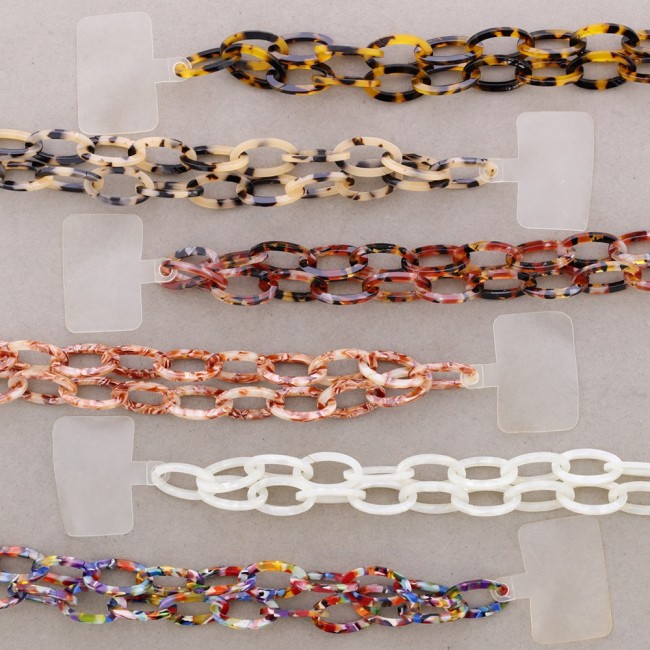 COLLAR LARGO CUELGA MÓVIL ESLABONES RESINA
