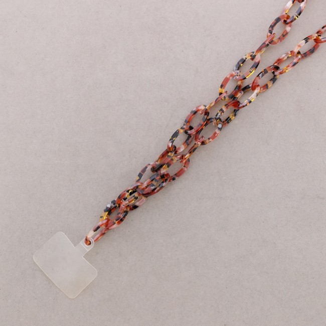 COLLAR LARGO CUELGA MÓVIL ESLABONES RESINA