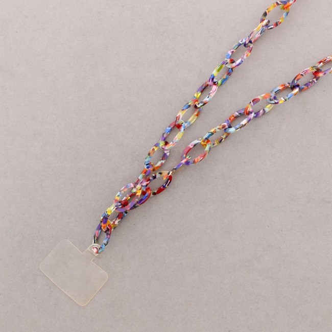 COLLAR LARGO CUELGA MÓVIL ESLABONES RESINA