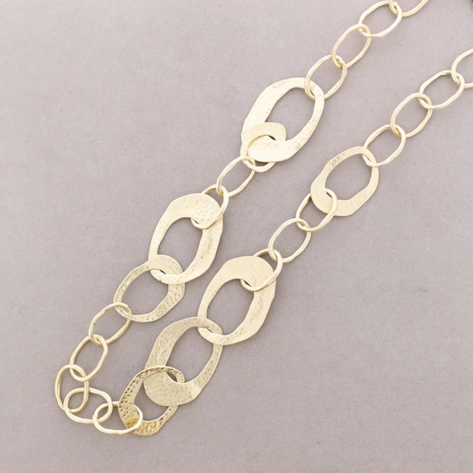 LONG METAL LINK NECKLACE