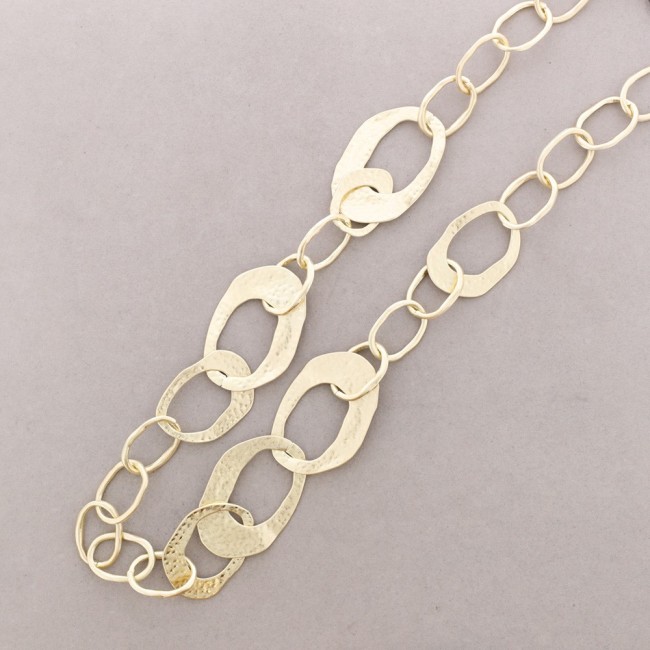 LONG METAL LINK NECKLACE