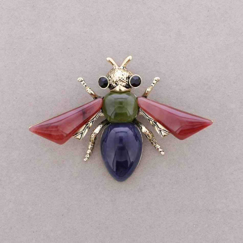 BROCHE INSECTO RESINA CRISTALES