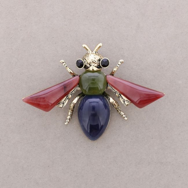 BROCHE INSECTO RESINA CRISTALES