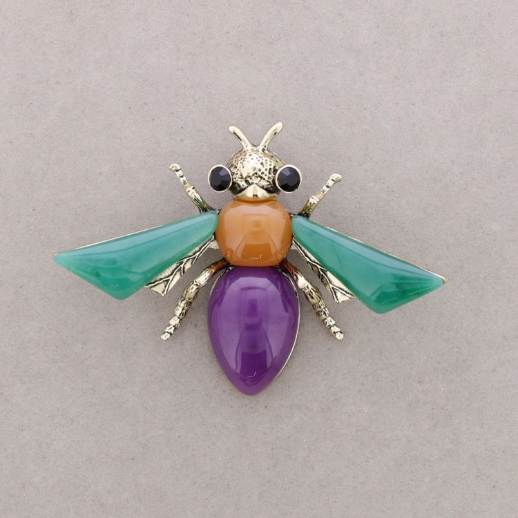 BROCHE INSECTO RESINA CRISTALES