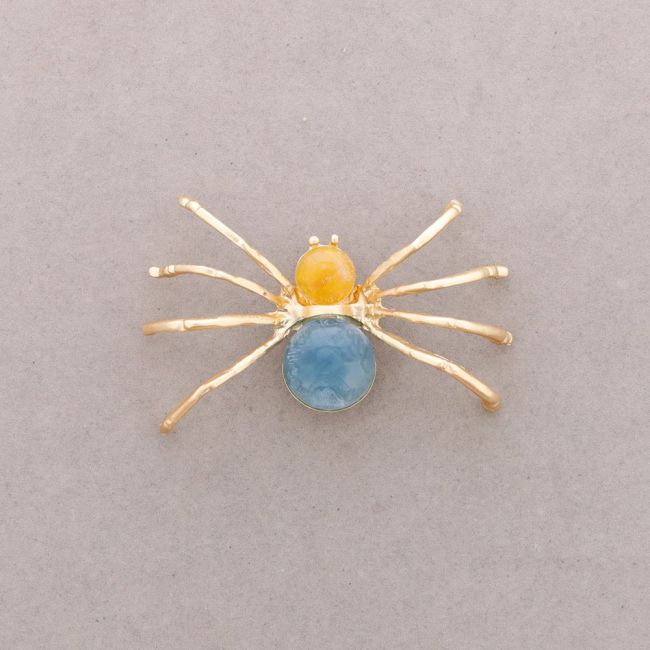BROCHE ARAÑA METAL RESINA