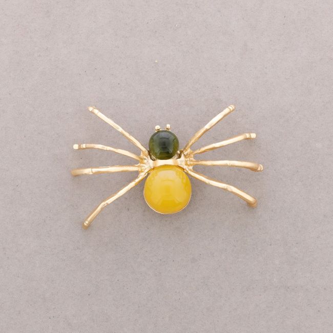 BROCHE ARAÑA METAL RESINA