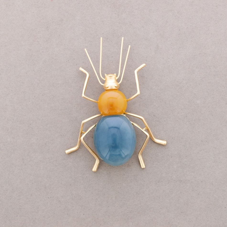BROCHE BICHO METAL RESINA