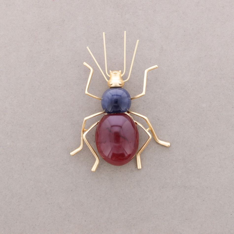METAL RESIN BUG BROOCH