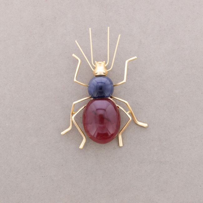 METAL RESIN BUG BROOCH