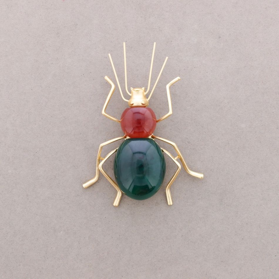 METAL RESIN BUG BROOCH