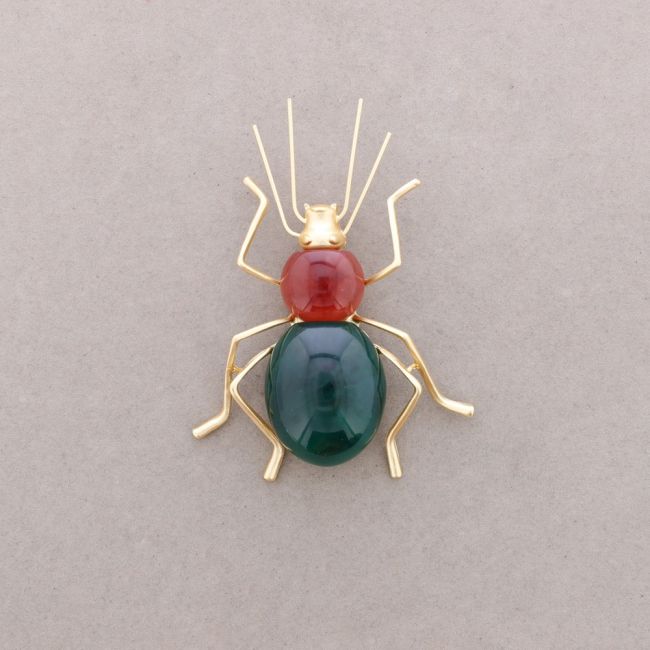 METAL RESIN BUG BROOCH