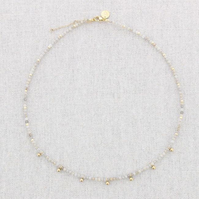 COLLANA IN ACCIAIO CON PICCOLE PIETRE